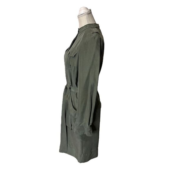 Marc by Marc Jacobs Long Sleeve Silk Belted Utility Dress Size 4 - Picture 9 of 17